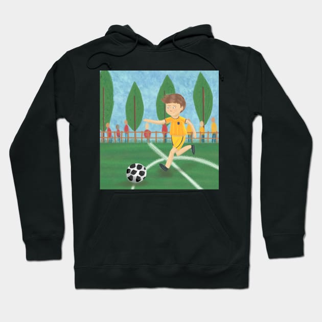 Footballer Hoodie by Charlotsart